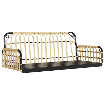 Swing Bench with Cushions 105x58x38 cm Poly Rattan and Steel Payday Deals