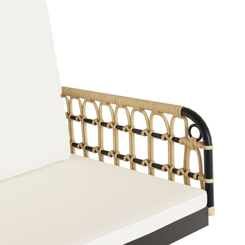 Swing Bench with Cushions 105x58x38 cm Poly Rattan and Steel Payday Deals