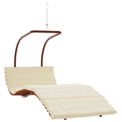 Swing Chair with Cushion Fabric and Solid Wood Poplar Payday Deals