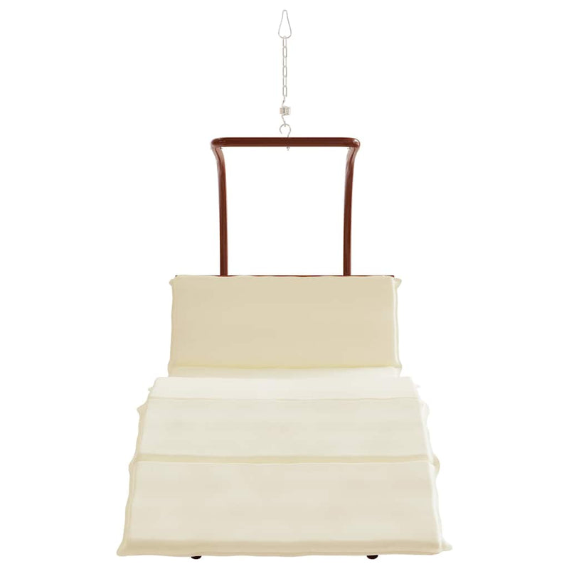 Swing Chair with Cushion Fabric and Solid Wood Poplar Payday Deals