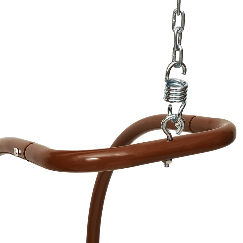 Swing Chair with Cushion Fabric and Solid Wood Poplar Payday Deals