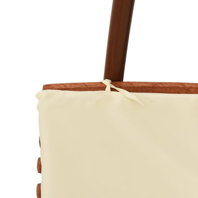 Swing Chair with Cushion Fabric and Solid Wood Poplar Payday Deals