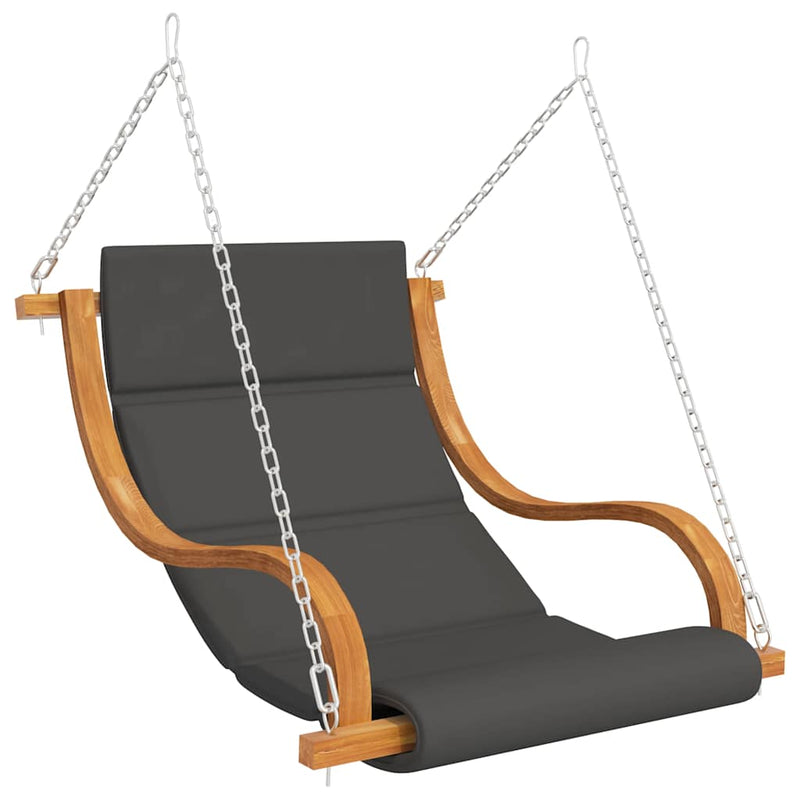 Swing Chair without Swing Frame with Cushion Solid Bent Wood Payday Deals
