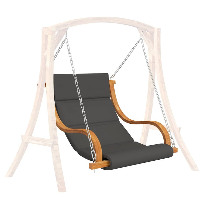 Swing Chair without Swing Frame with Cushion Solid Bent Wood Payday Deals