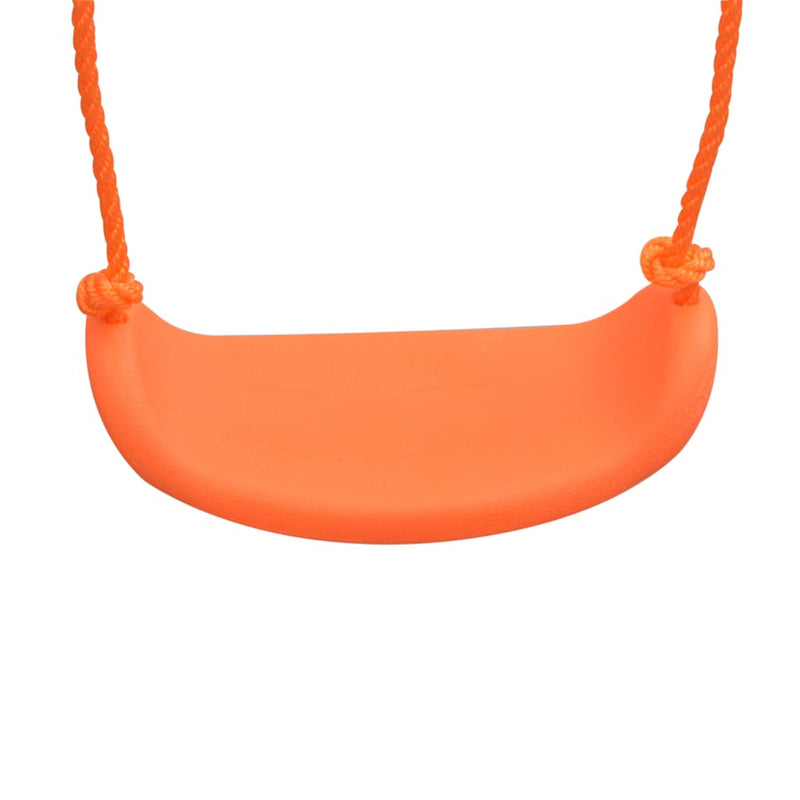 Swing Set with Slide and 3 Seats Orange Payday Deals