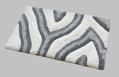 Swirl 3D Design Tufted Soft Pile Bathmat - 50x80 Payday Deals