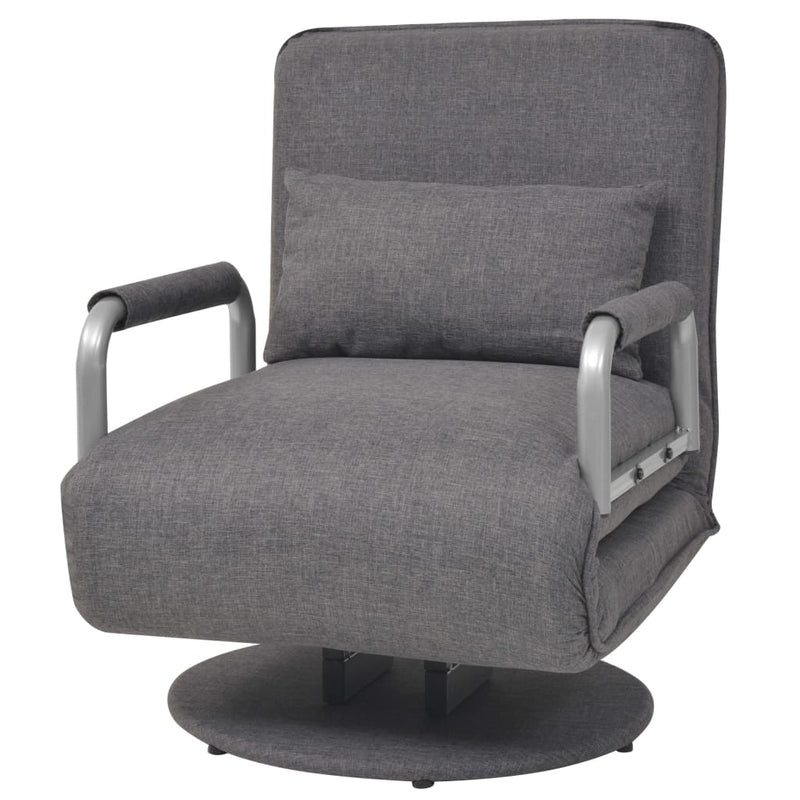 Swivel Chair and Sofa Bed Dark Grey Fabric Payday Deals