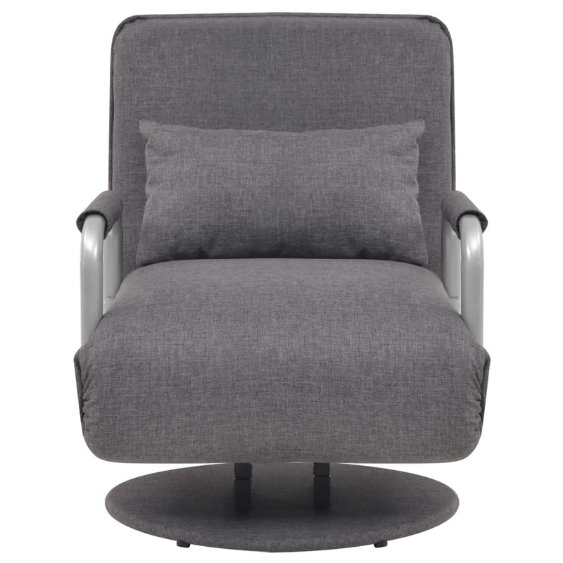 Swivel Chair and Sofa Bed Dark Grey Fabric Payday Deals