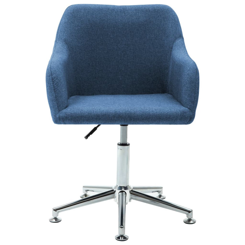 Swivel Dining Chair Blue Fabric Payday Deals