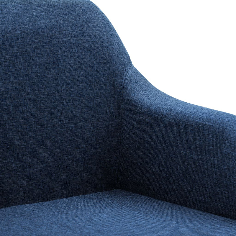 Swivel Dining Chair Blue Fabric Payday Deals