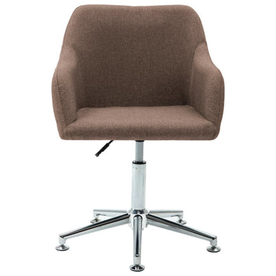 Swivel Dining Chair Brown Fabric Payday Deals