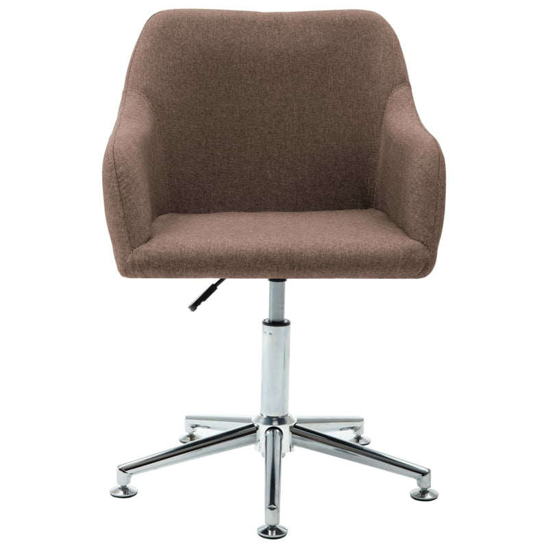 Swivel Dining Chair Brown Fabric Payday Deals