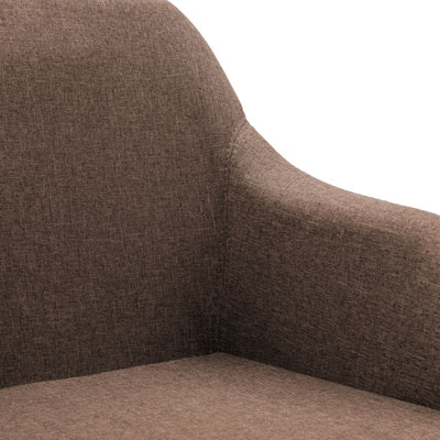 Swivel Dining Chair Brown Fabric Payday Deals