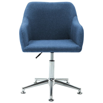Swivel Dining Chairs 2 pcs Blue Fabric Payday Deals