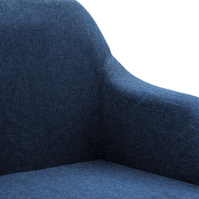 Swivel Dining Chairs 2 pcs Blue Fabric Payday Deals
