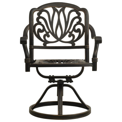 Swivel Garden Chairs 2 pcs Cast Aluminium Bronze Payday Deals