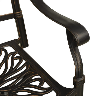 Swivel Garden Chairs 2 pcs Cast Aluminium Bronze Payday Deals