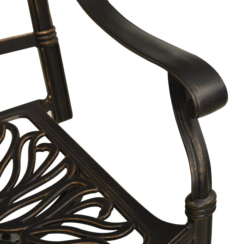 Swivel Garden Chairs 2 pcs Cast Aluminium Bronze Payday Deals
