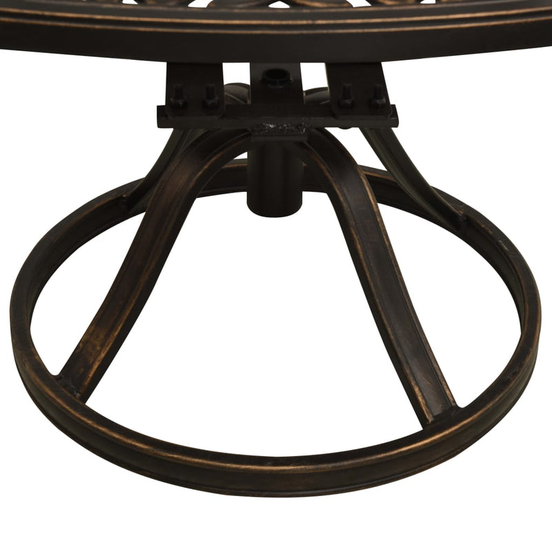 Swivel Garden Chairs 2 pcs Cast Aluminium Bronze Payday Deals