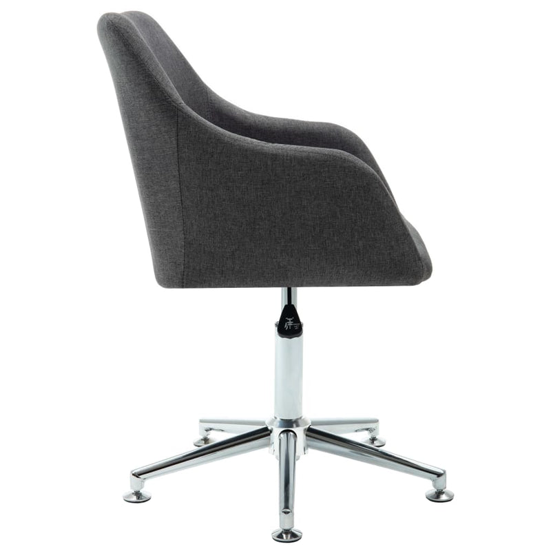 Swivel Office Chair Dark Grey Fabric Payday Deals