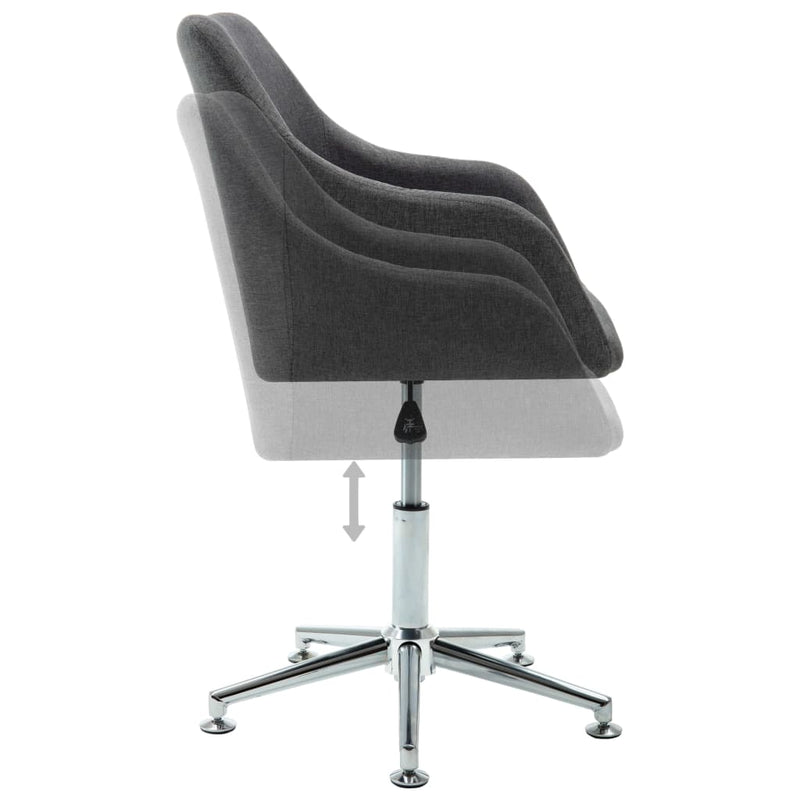 Swivel Office Chair Dark Grey Fabric Payday Deals