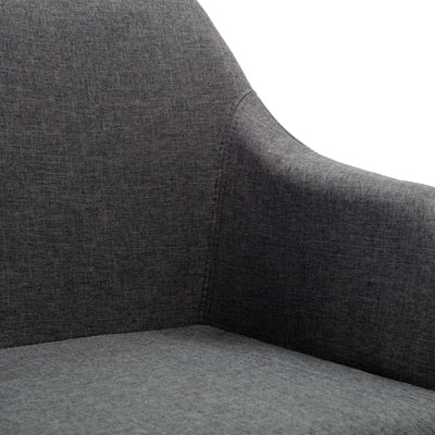 Swivel Office Chair Dark Grey Fabric Payday Deals