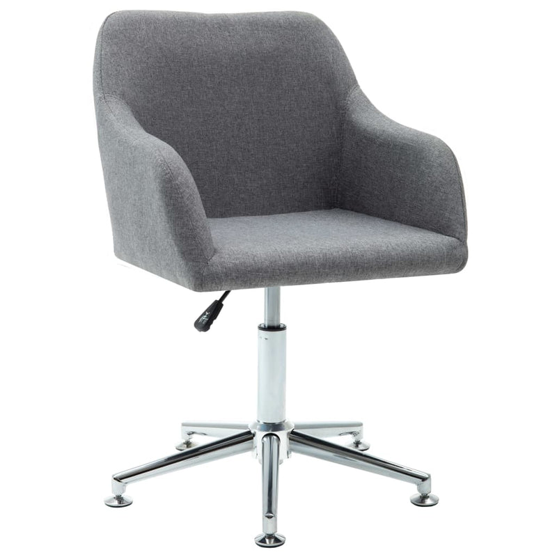 Swivel Office Chair Light Grey Fabric Payday Deals