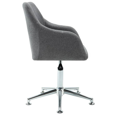 Swivel Office Chair Light Grey Fabric Payday Deals