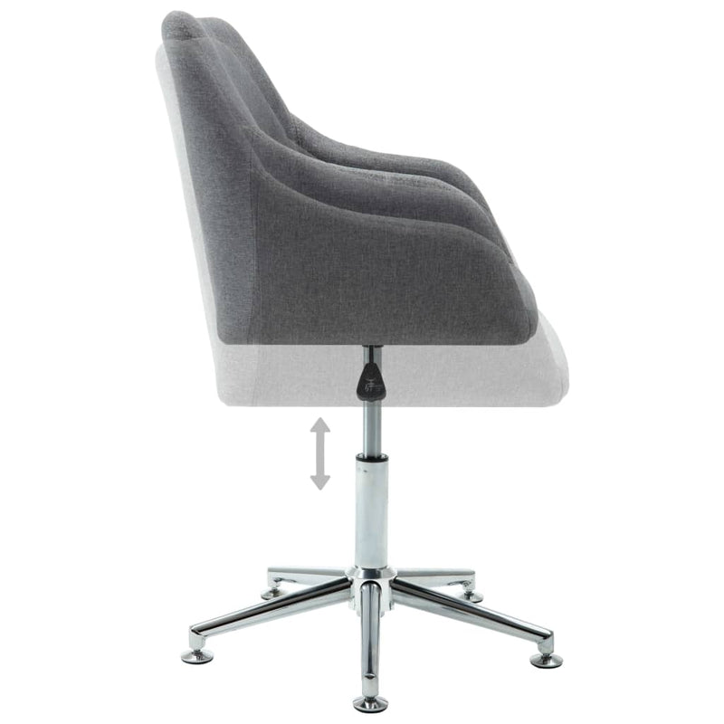 Swivel Office Chair Light Grey Fabric Payday Deals
