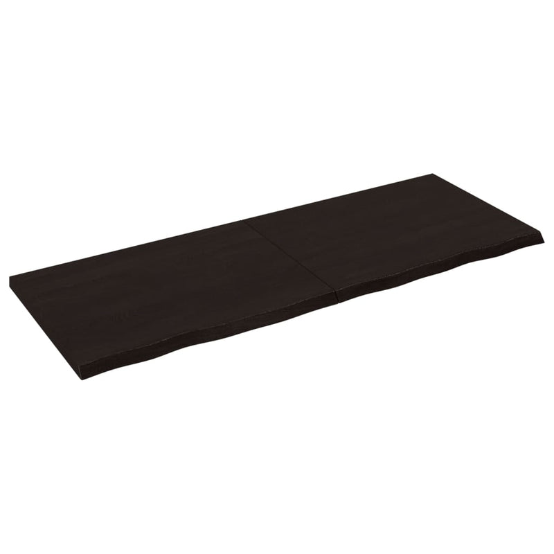 Table Top Dark Brown 160x60x4 cm Treated Solid Wood Oak Payday Deals