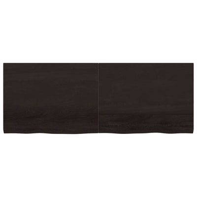 Table Top Dark Brown 160x60x4 cm Treated Solid Wood Oak Payday Deals