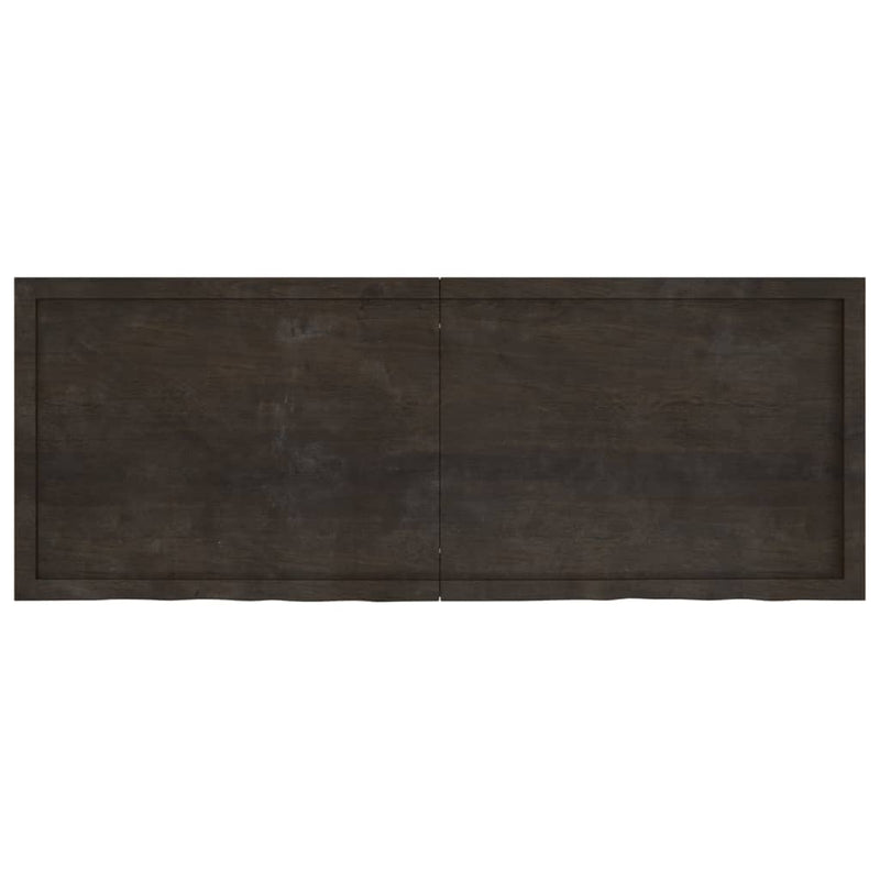 Table Top Dark Brown 160x60x4 cm Treated Solid Wood Oak Payday Deals