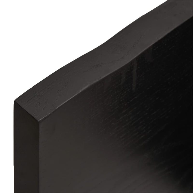 Table Top Dark Brown 160x60x4 cm Treated Solid Wood Oak Payday Deals