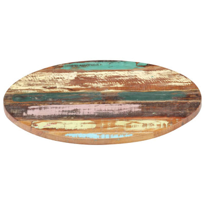 Table Top Ø40x(2.5-2.7) cm Solid Reclaimed Wood Payday Deals