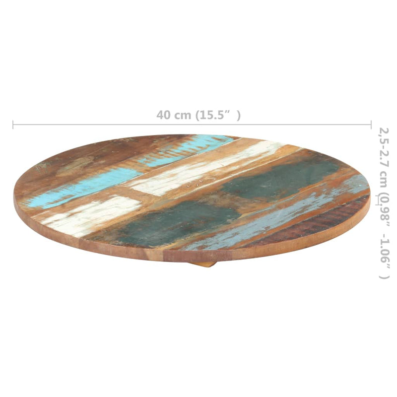 Table Top Ø40x(2.5-2.7) cm Solid Reclaimed Wood Payday Deals