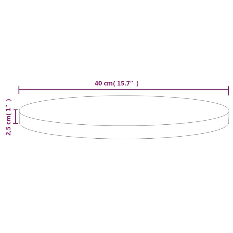 Table Top Ø40x2.5 cm Solid Wood Pine Payday Deals