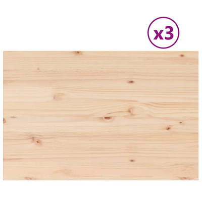 Table Tops 3 pcs 80x53x2.5 cm Rectangular Solid Wood Pine Payday Deals