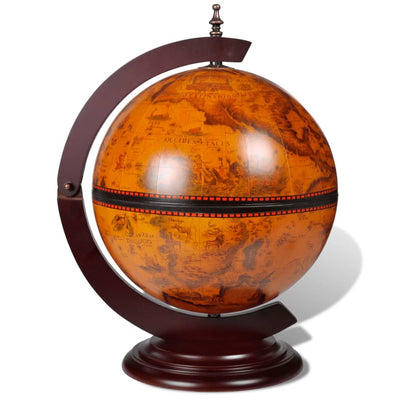 Tabletop Globe Bar Wine Stand Eucalyptus Wood Payday Deals