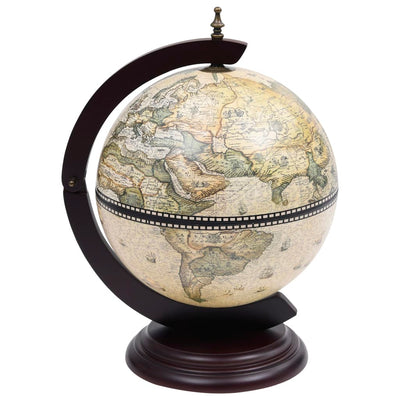 Tabletop Globe Bar Wine Stand Eucalyptus Wood Green Payday Deals