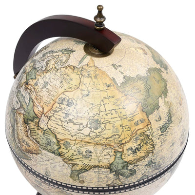 Tabletop Globe Bar Wine Stand Eucalyptus Wood Green Payday Deals
