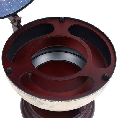 Tabletop Globe Bar Wine Stand Eucalyptus Wood Green Payday Deals