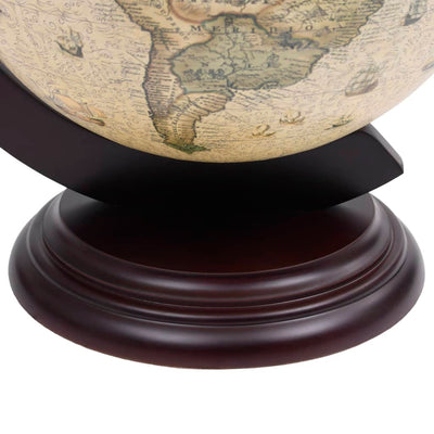 Tabletop Globe Bar Wine Stand Eucalyptus Wood Green Payday Deals