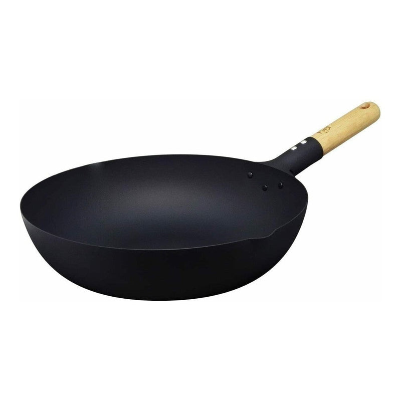 Takumi Premium Magma Plate Cast Iron Wok - Made in Japan - 28cm Payday Deals