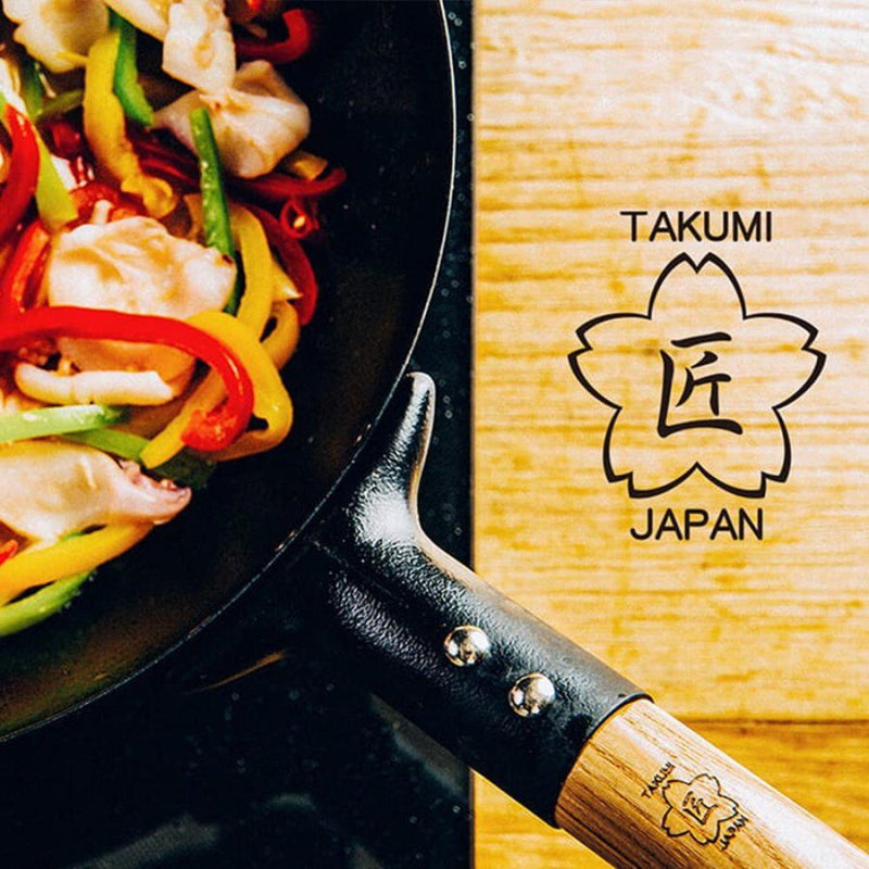 Takumi Premium Magma Plate Cast Iron Wok - Made in Japan - 28cm Payday Deals