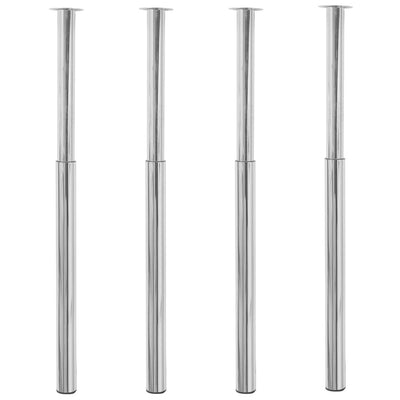 Telescopic Table Legs 4 pcs Chrome 710 mm-1100 mm Payday Deals
