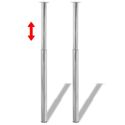 Telescopic Table Legs 4 pcs Chrome 710 mm-1100 mm Payday Deals