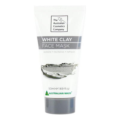 The Australian Cosmetic Company Face Mask White Clay 50ml Beauty Facial Care