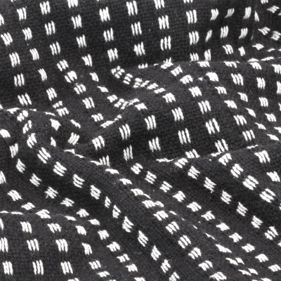 Throw Cotton Squares 125x150 cm Black Payday Deals
