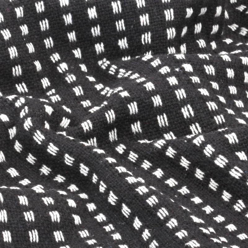 Throw Cotton Squares 125x150 cm Black Payday Deals