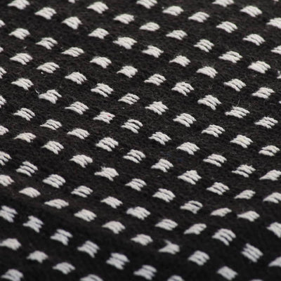 Throw Cotton Squares 125x150 cm Black Payday Deals
